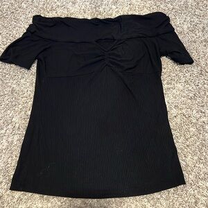 Mixed Threads Reiko Off the Shoulder Knot Top